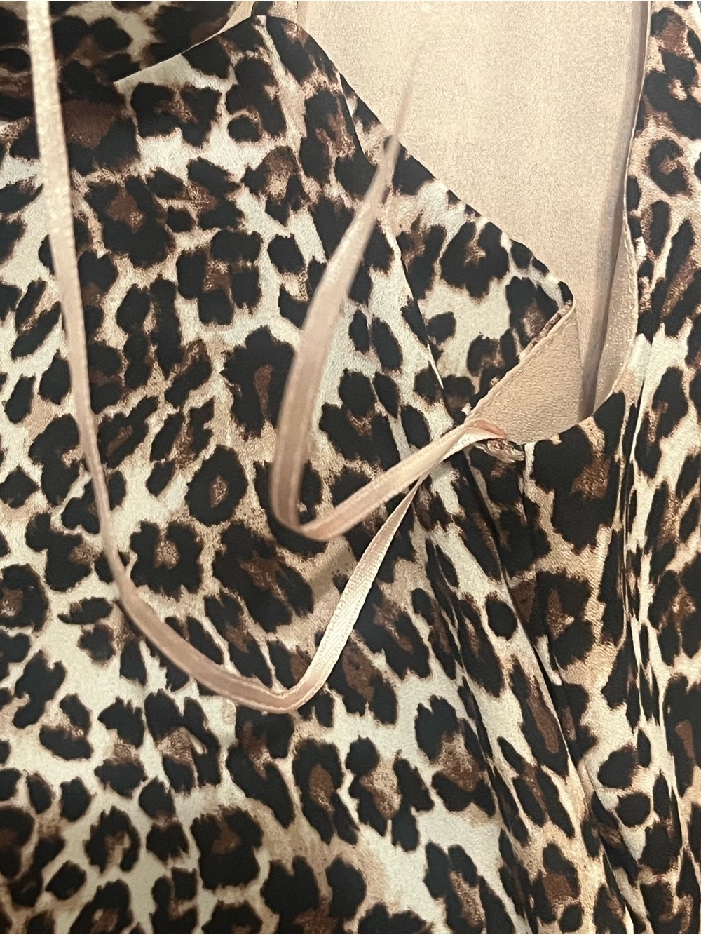 NWT Melrose and Market Nordstrom Lace Trim Leopard Cami Top Beige Womens Medium - Picture 6 of 9